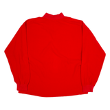 BENGER Womens Sweatshirt Red 1/4 Zip L