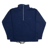 SPRINT Womens Sweatshirt Blue 1/4 Zip M