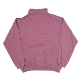 Womens Sweatshirt Purple 1/4 Zip XL
