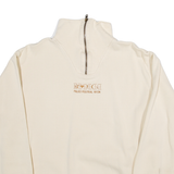 SWITCHER Womens Sweatshirt Cream 1/4 Zip S