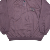 Womens Sweatshirt Purple Button Neck XL