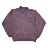 Womens Sweatshirt Purple Button Neck XL