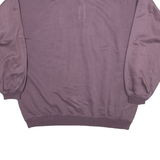 Womens Sweatshirt Purple Button Neck XL