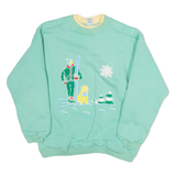 MILOU Womens Sweatshirt Blue Crew Neck S