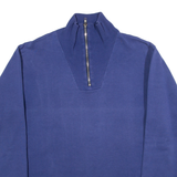 Womens Sweatshirt Blue 1/4 Zip M