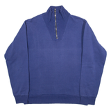 Womens Sweatshirt Blue 1/4 Zip M