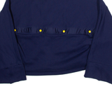 PUMA Womens Sweatshirt Blue V-Neck UK 8