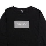 DKNY Womens Sweatshirt Black L