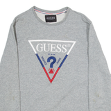 GUESS Womens Sweatshirt Grey 90s USA M