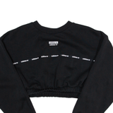 ADIDAS Cropped Womens Sweatshirt Black UK 12