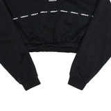 ADIDAS Cropped Womens Sweatshirt Black UK 12