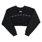 ADIDAS Cropped Womens Sweatshirt Black UK 12