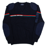 Womens Sweatshirt Blue V-Neck L