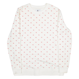 CALVIN KLEIN JEANS Womens Sweatshirt White Roll Neck M