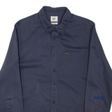 LEE Mens Plain Shirt Grey Long Sleeve S