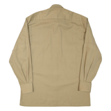 TREMOLA Mens Plain Shirt Beige Long Sleeve L