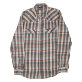 WRANGLER Mens Shirt Grey Check Long Sleeve 2XL
