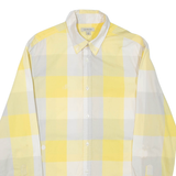 CALVIN KLEIN JEANS Mens Shirt Yellow Check Long Sleeve S