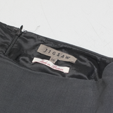 JIGSAW Womens Pencil Skirt Grey Knee Length Wool UK 10