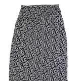 MONSOON Womens Maxi Skirt Black Long Viscose Floral UK 10