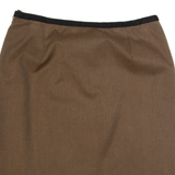 LAURA ASHLEY Womens Straight Skirt Brown Short UK 12