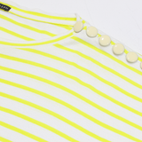 JOSEPH Womens Oversized Top Yellow Long Sleeve Striped S