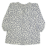 PHASE EIGHT Bird Deisgn Womens Printed Top Cream Long Sleeve UK 12
