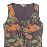 FAT FACE Womens Printed Vest Grey Sleeveless Floral UK 12