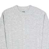 GAP Womens Jumper Grey Cable Knit M