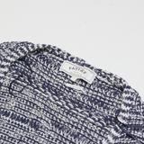 FAT FACE Womens Patterned Cardigan Blue Striped Button Neck Chunky Knit Sleeveless S