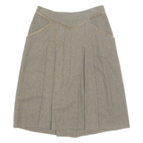 Womens A-Line Skirt Green Midi M