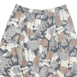 Womens A-Line Skirt Brown Midi Floral M