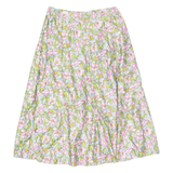 Womens A-Line Skirt Pink Knee Length Floral S