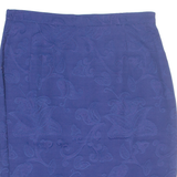 Womens Straight Skirt Blue Knee Length Floral M