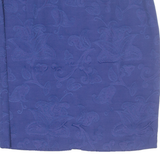 Womens Straight Skirt Blue Knee Length Floral M