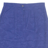 Womens Straight Skirt Blue Knee Length Floral M