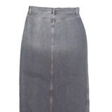 ONLY Womens Straight Skirt Grey Long Denim XS