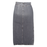 ONLY Womens Straight Skirt Grey Long Denim XS