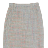 Womens Straight Skirt Beige Midi Check M