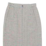 Womens Straight Skirt Beige Midi Check M