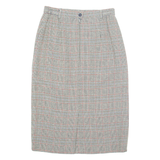Womens Straight Skirt Beige Midi Check M