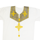 Womens Shirt White Crazy Pattern XL