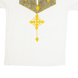 Womens Shirt White Crazy Pattern XL