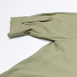 ZARA Womens Shirt Green Button Neck 3/4 Sleeve L