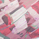 CAMEL COLLECTIONS Womens Shirt Pink Button Neck Long Sleeve Crazy Pattern S