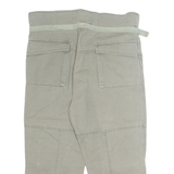 AUTHENTIC 3/4 Cargo Mens Trousers Green Loose Wide-Leg W34 L24