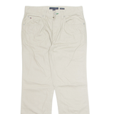 TOMMY HILFIGER Relaxed Fit Workwear Mens Trousers Beige Regular Wide-Leg W31 L32