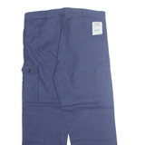 Workwear Mens Trousers Blue Loose Straight W38 L28