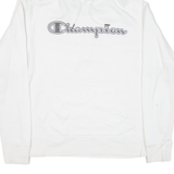 CHAMPION Womens White Hoodie M
