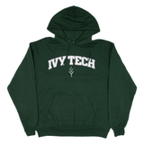 CHAMPION Ivy Tech Mens Green Hoodie USA L